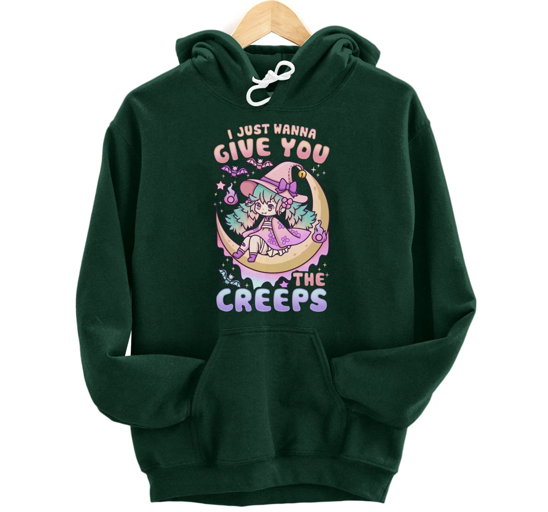 I Just Wanna Give You The Creeps Pastel Goth Kawaii Witches Pullover Hoodie
