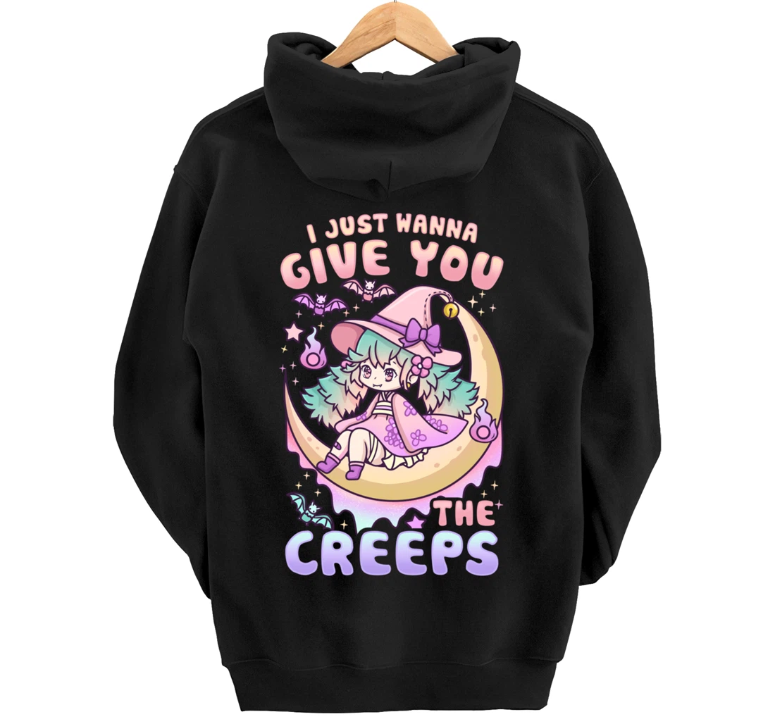 I Just Wanna Give You The Creeps Pastel Goth Kawaii Witches Pullover Hoodie