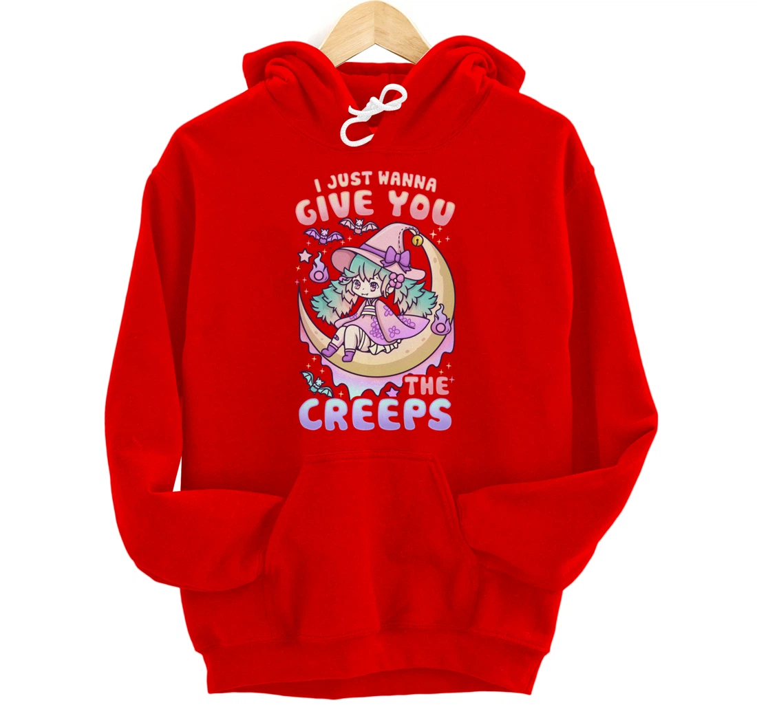 I Just Wanna Give You The Creeps Pastel Goth Kawaii Witches Pullover Hoodie