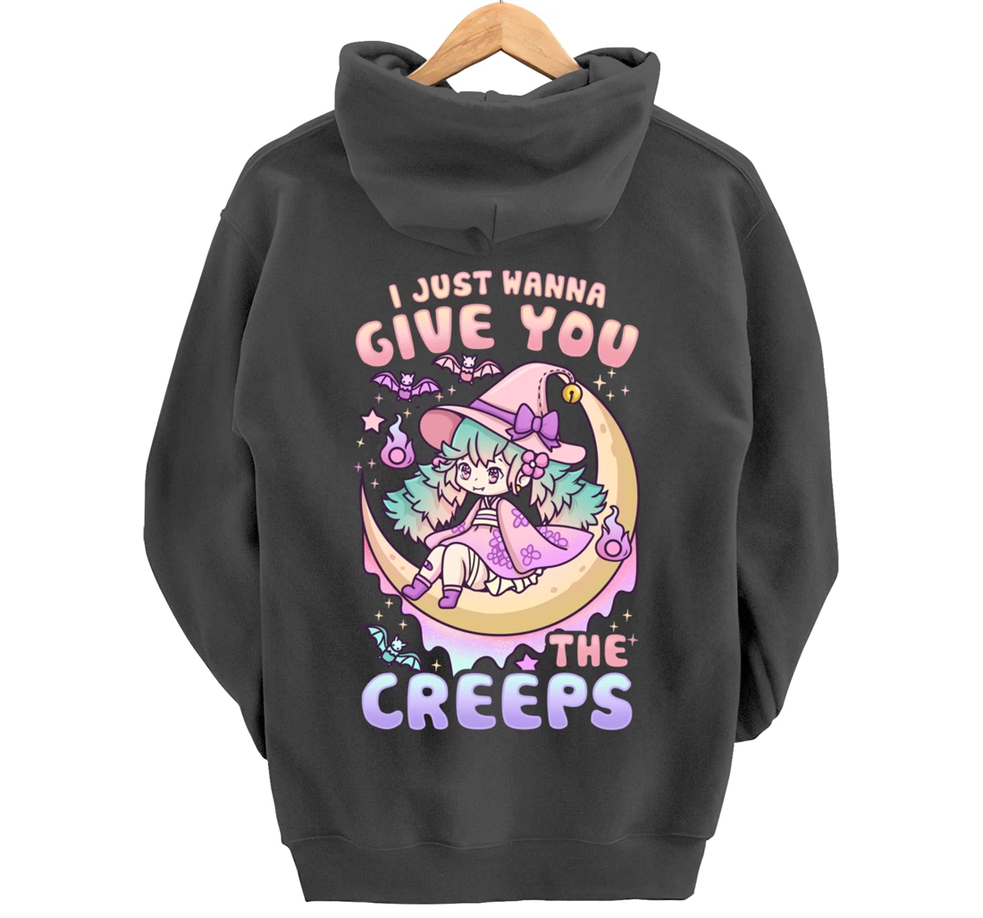 I Just Wanna Give You The Creeps Pastel Goth Kawaii Witches Pullover Hoodie