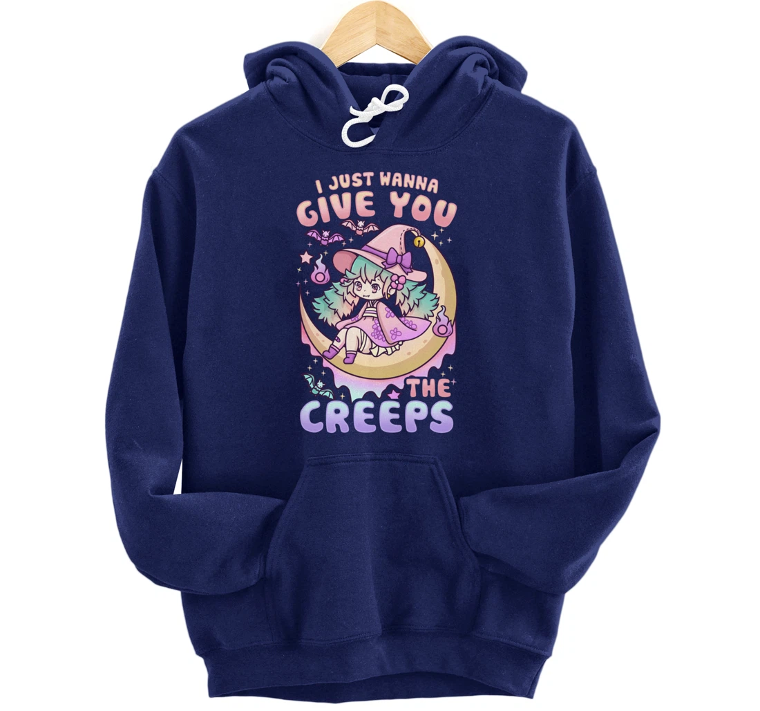 I Just Wanna Give You The Creeps Pastel Goth Kawaii Witches Pullover Hoodie