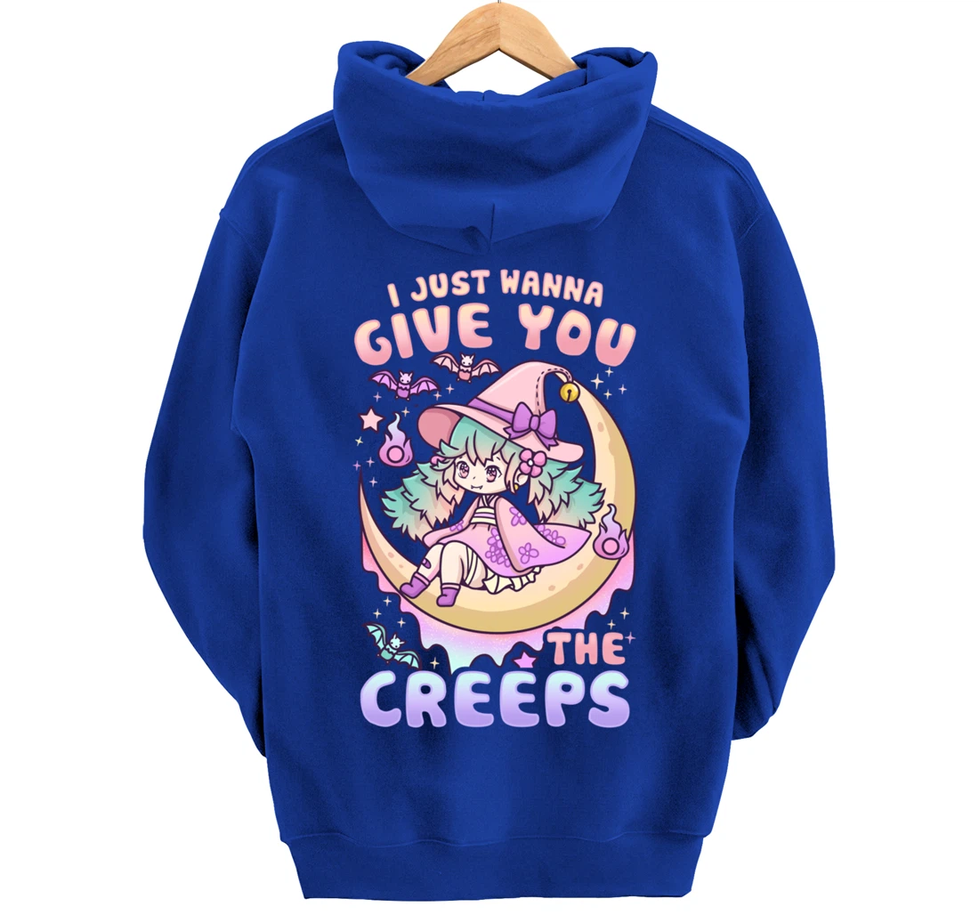 I Just Wanna Give You The Creeps Pastel Goth Kawaii Witches Pullover Hoodie