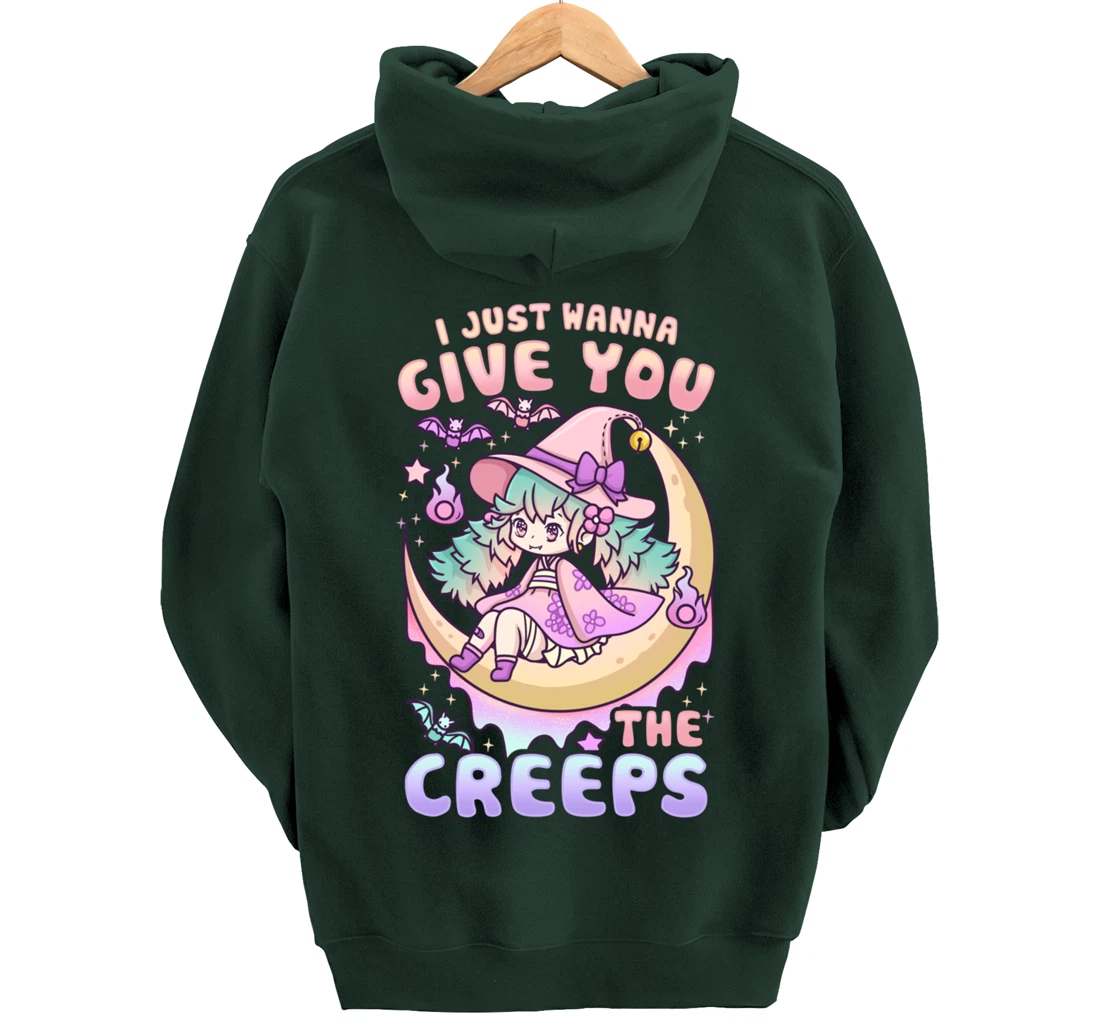 I Just Wanna Give You The Creeps Pastel Goth Kawaii Witches Pullover Hoodie