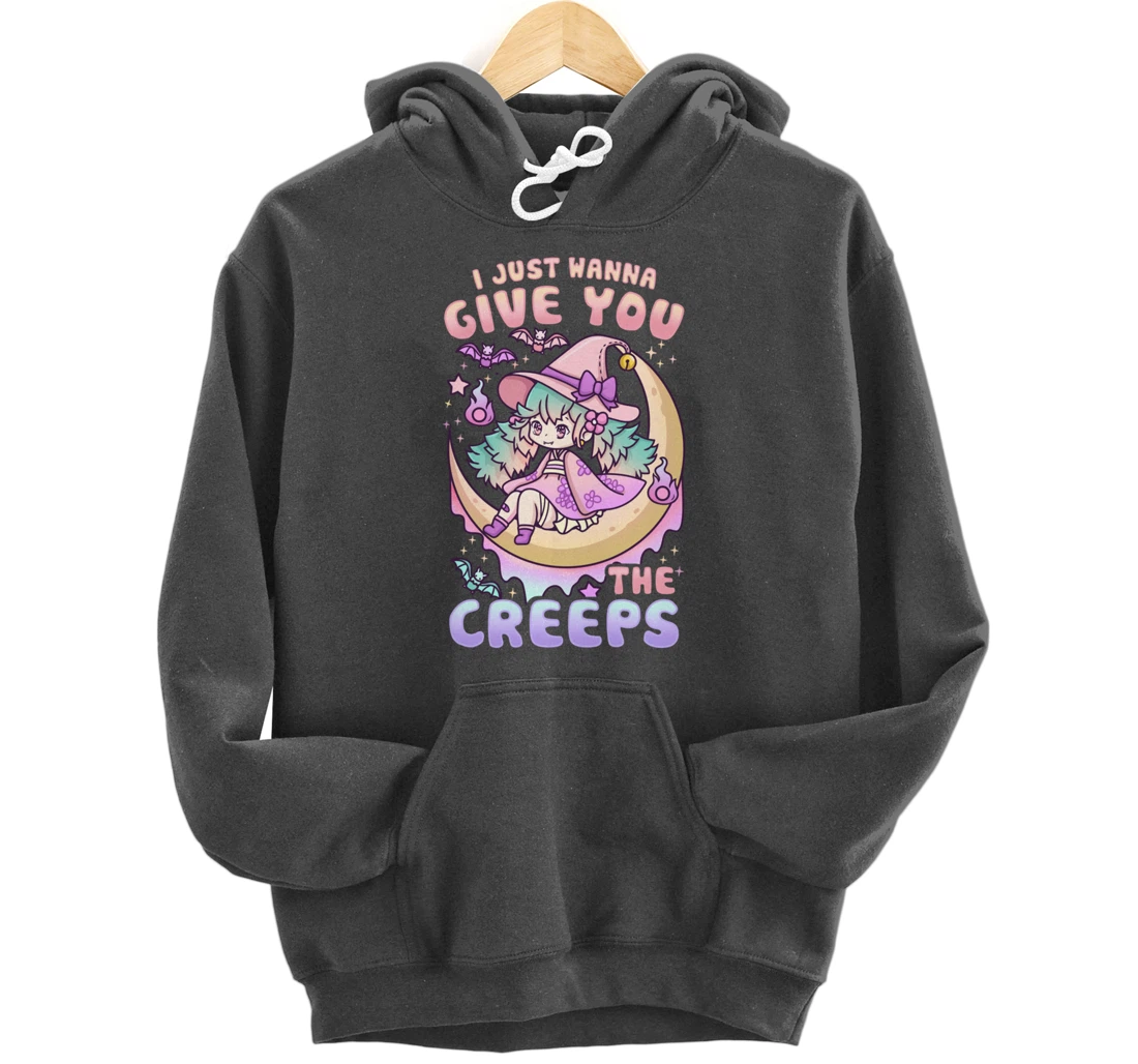 I Just Wanna Give You The Creeps Pastel Goth Kawaii Witches Pullover Hoodie