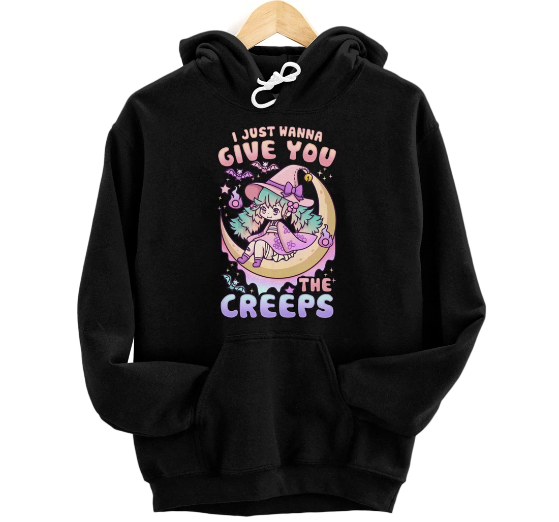 I Just Wanna Give You The Creeps Pastel Goth Kawaii Witches Pullover Hoodie