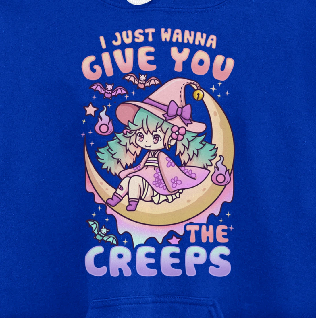I Just Wanna Give You The Creeps Pastel Goth Kawaii Witches Pullover Hoodie
