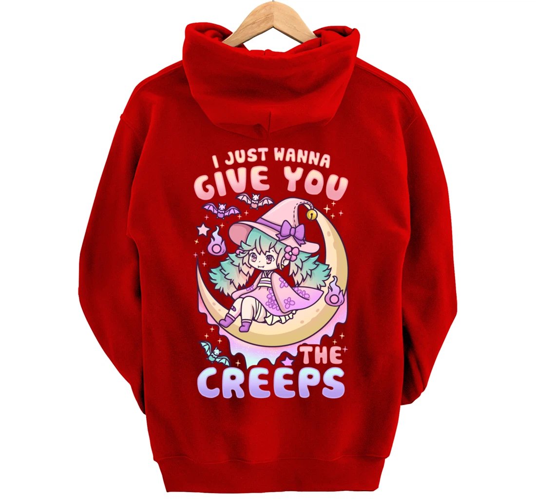 I Just Wanna Give You The Creeps Pastel Goth Kawaii Witches Pullover Hoodie