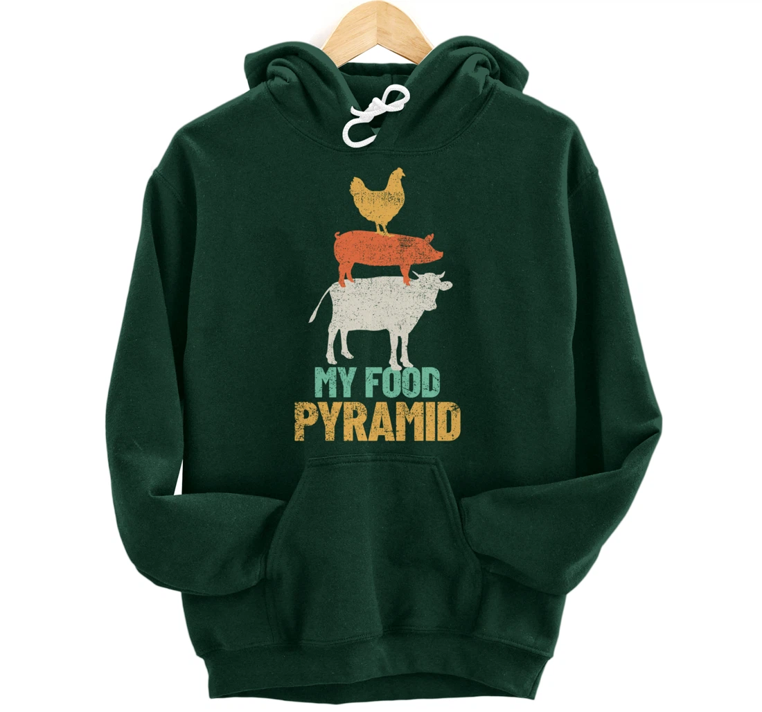 Carnivores Cow Pig Chicken Grilling BBQ Pullover Hoodie