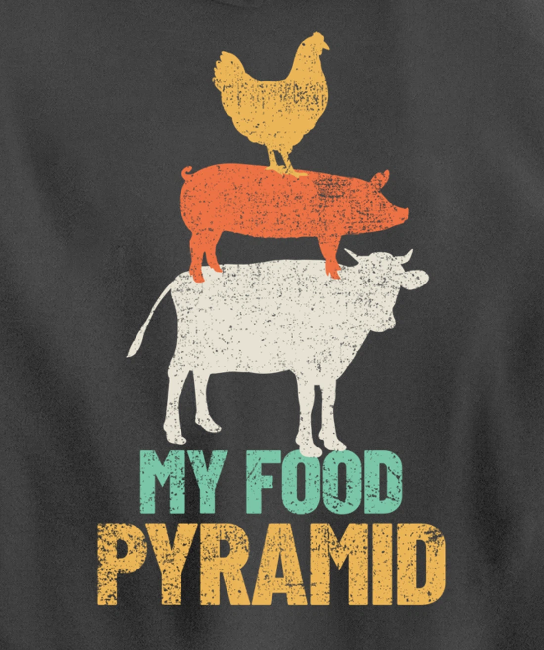 Carnivores Cow Pig Chicken Grilling BBQ Pullover Hoodie