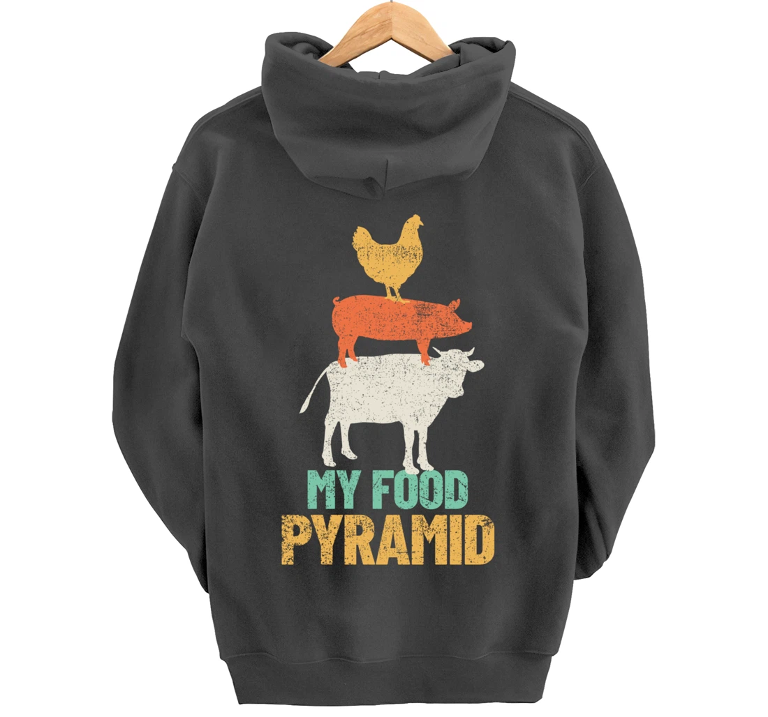 Carnivores Cow Pig Chicken Grilling BBQ Pullover Hoodie