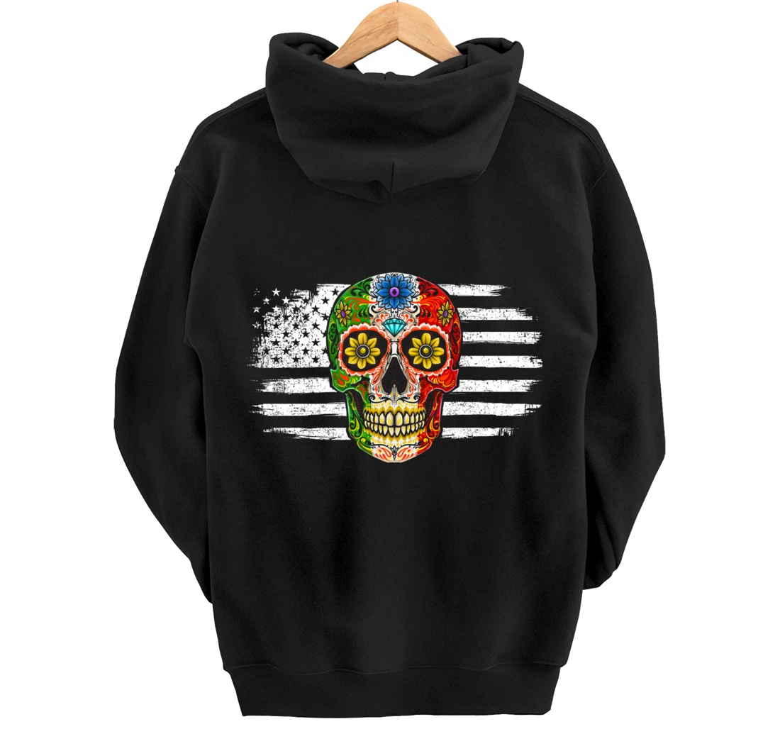 Sugar Skull Mexican Pullover Hoodie