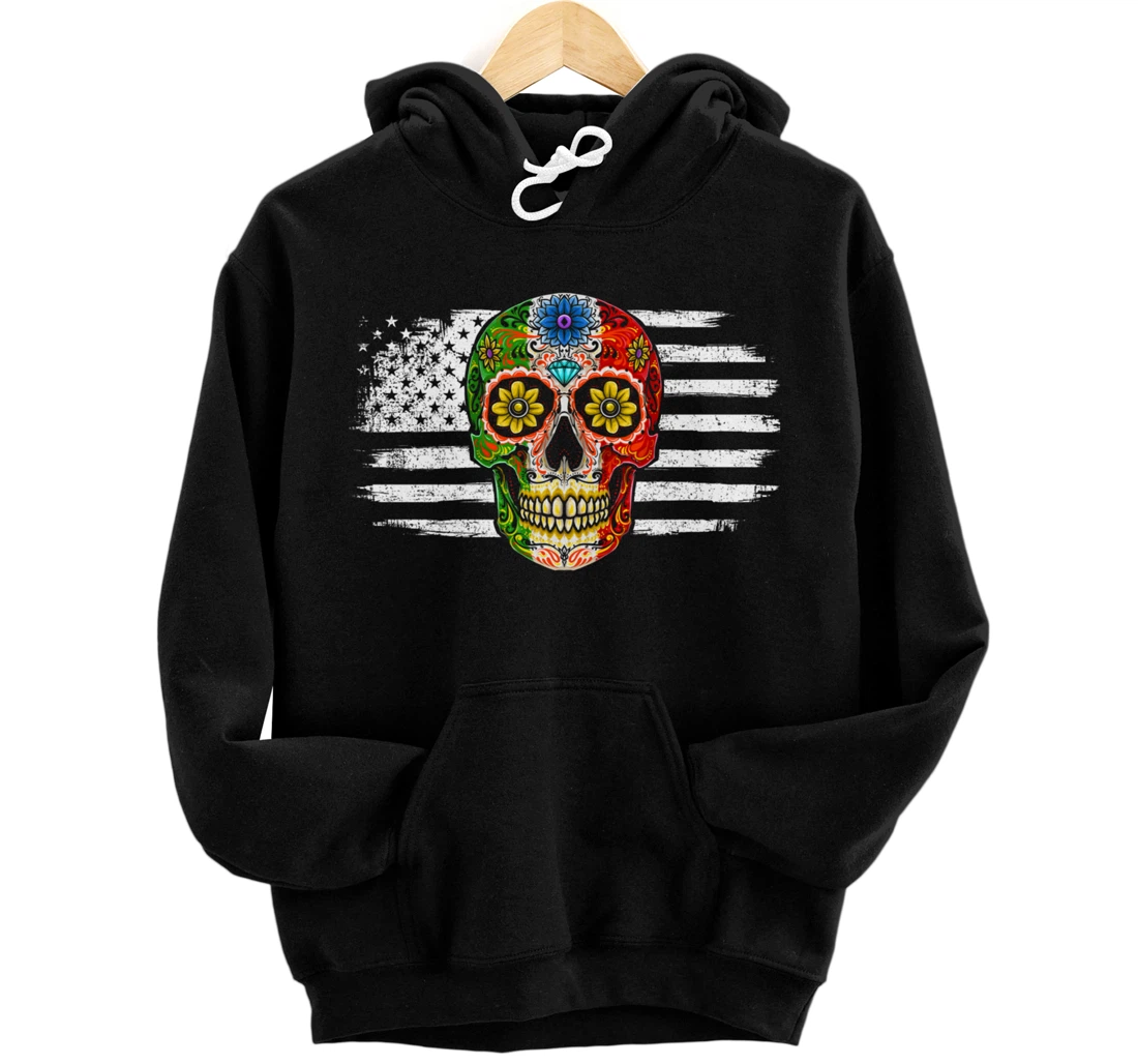 Sugar Skull Mexican Pullover Hoodie
