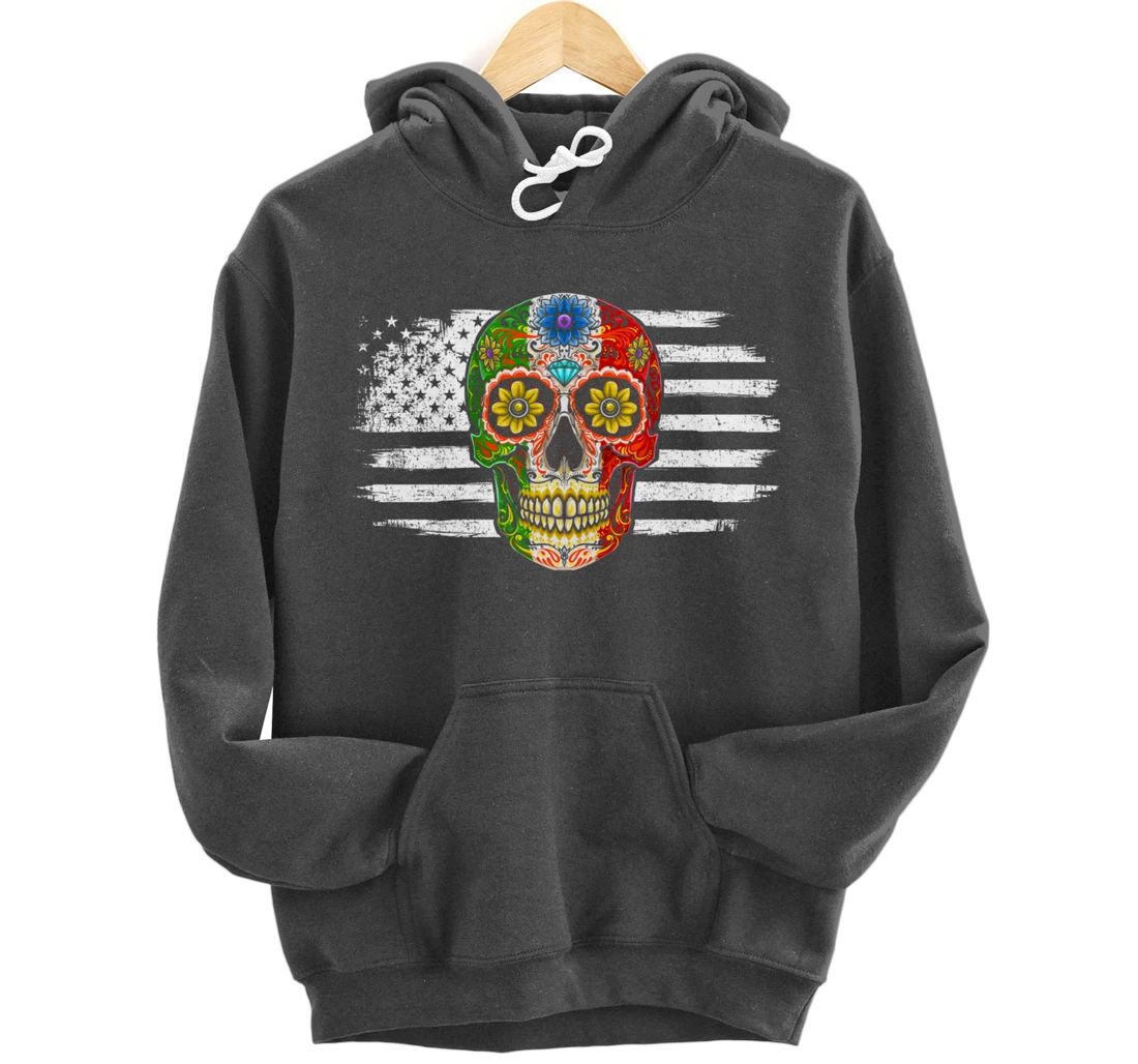Sugar Skull Mexican Pullover Hoodie