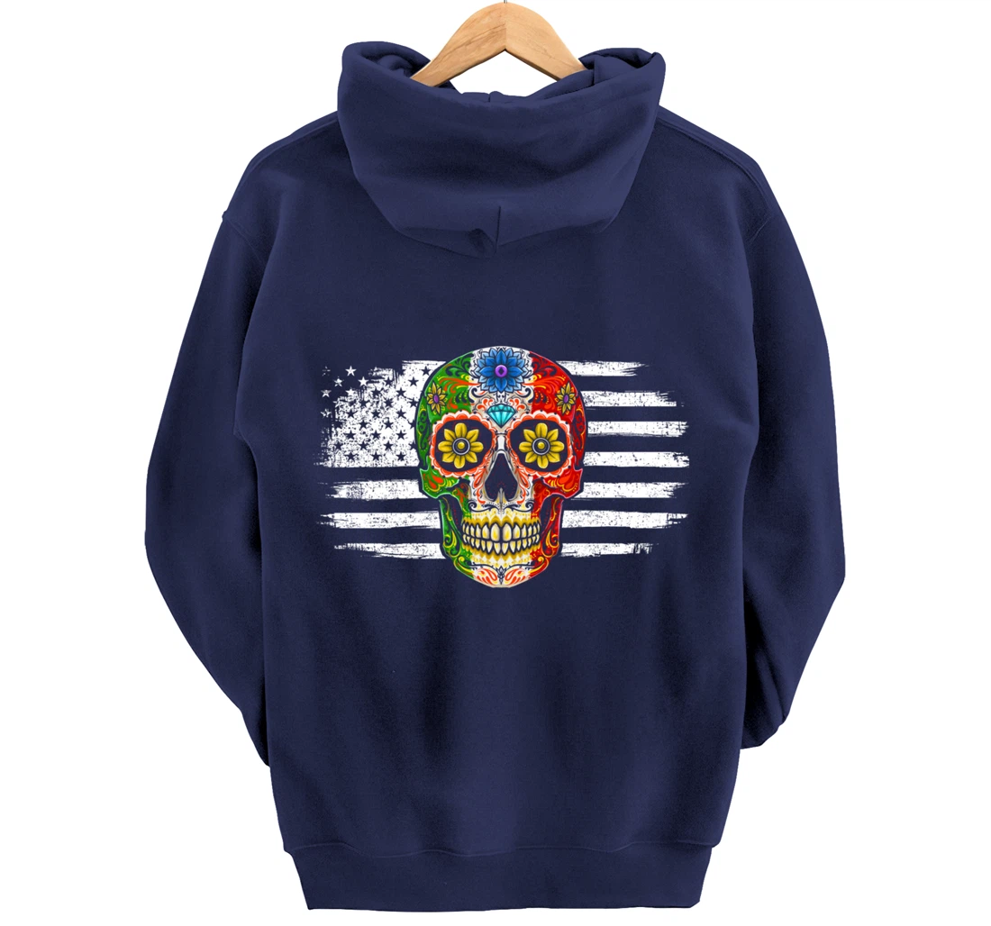 Sugar Skull Mexican Pullover Hoodie