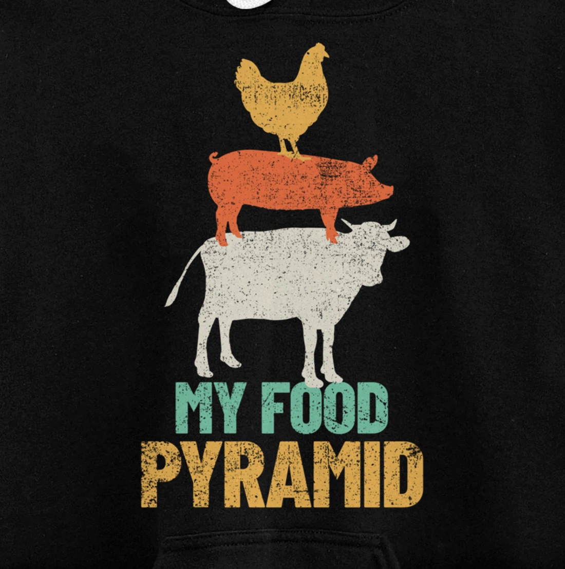 Carnivores Cow Pig Chicken Grilling BBQ Pullover Hoodie