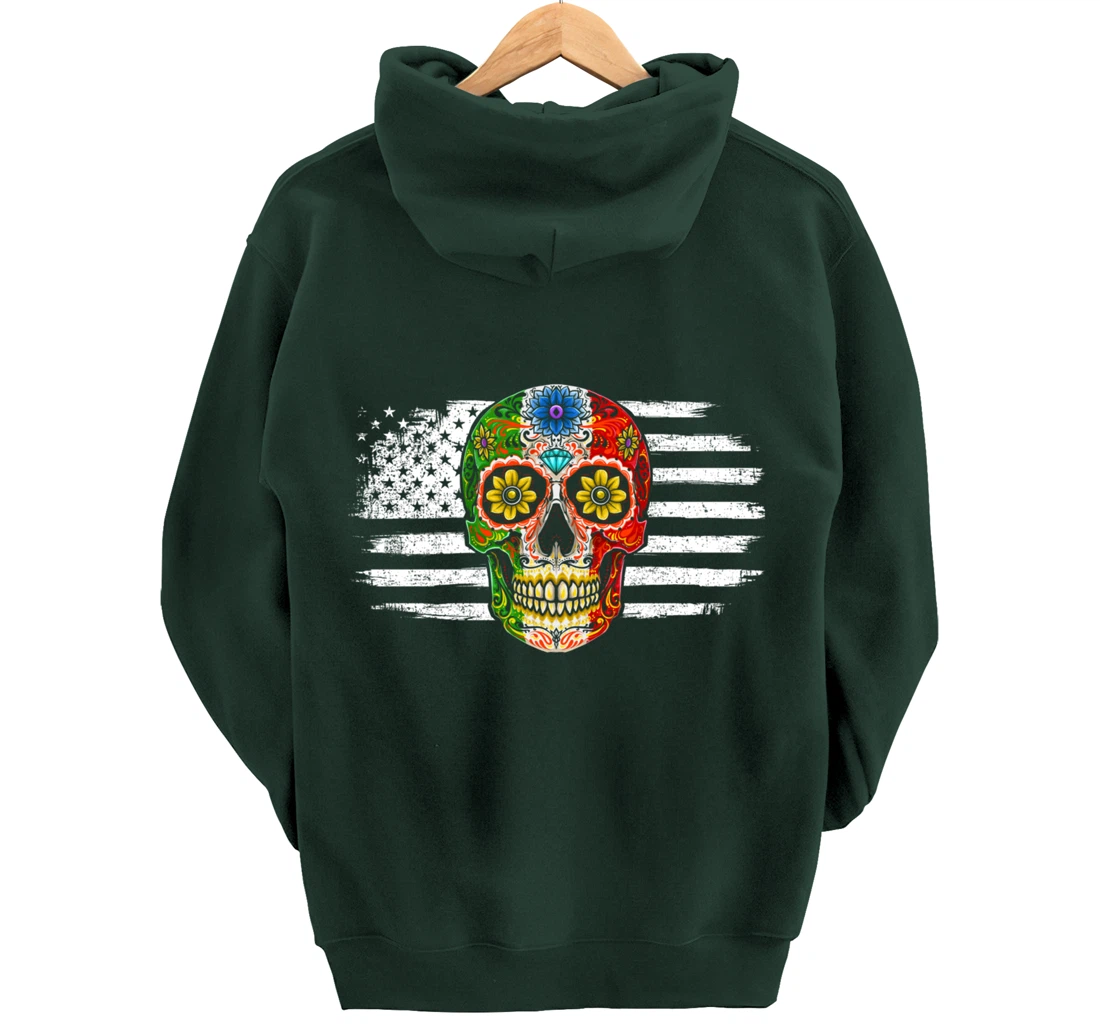 Sugar Skull Mexican Pullover Hoodie