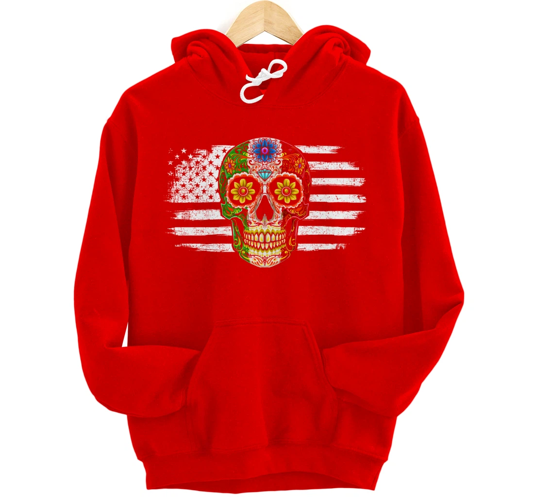 Sugar Skull Mexican Pullover Hoodie