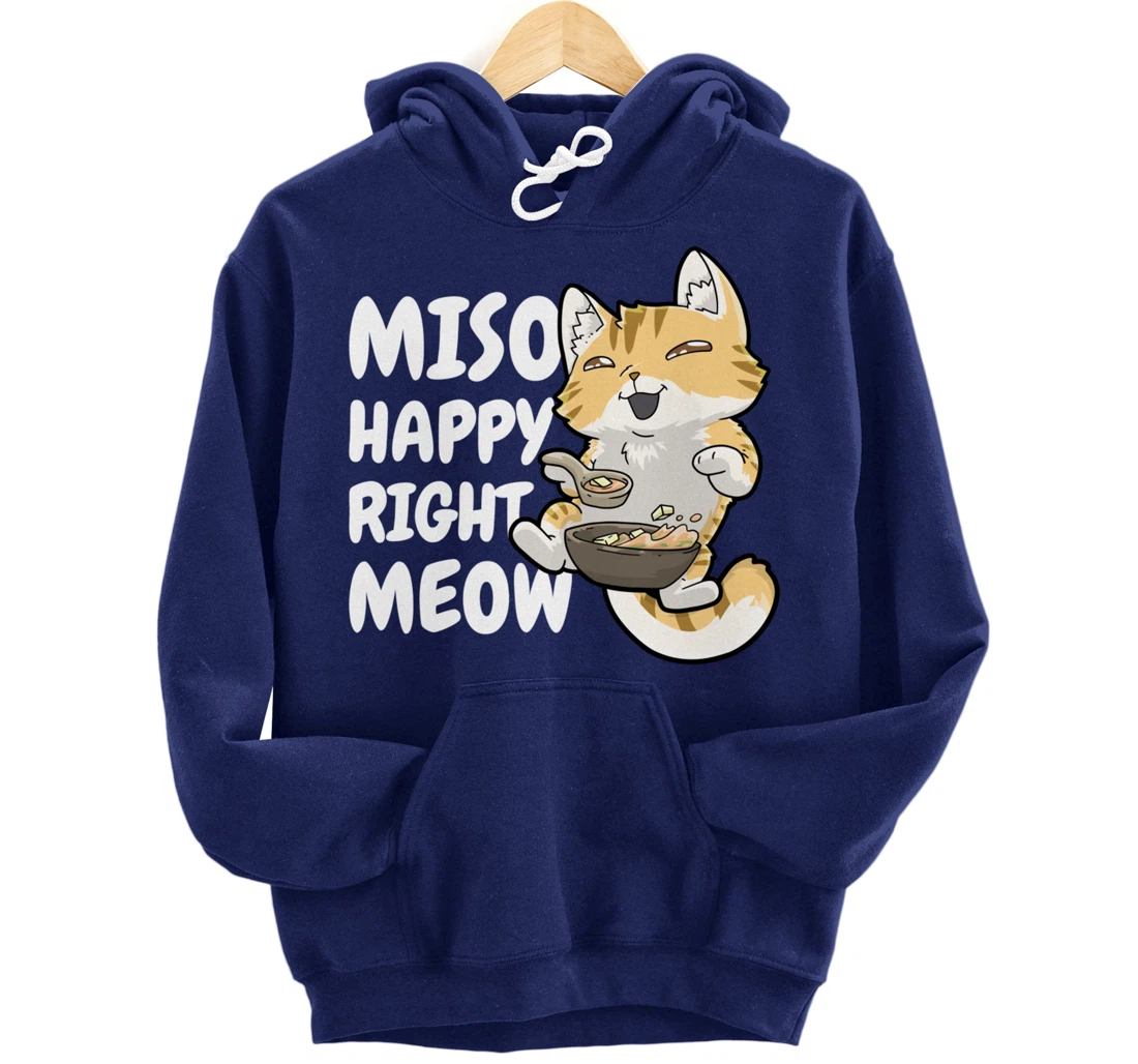 Miso Cat Japanese Anime Kawaii Neko Pullover Hoodie