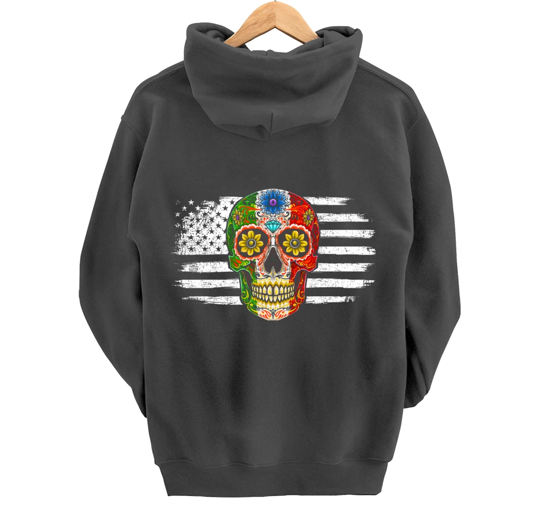 Sugar Skull Mexican Pullover Hoodie