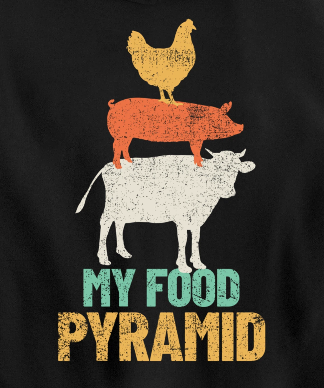 Carnivores Cow Pig Chicken Grilling BBQ Pullover Hoodie