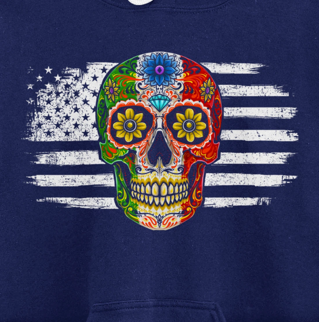 Sugar Skull Mexican Pullover Hoodie