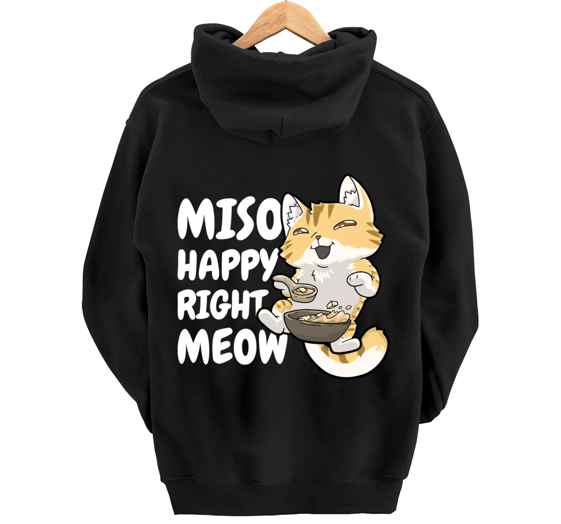 Miso Cat Japanese Anime Kawaii Neko Pullover Hoodie