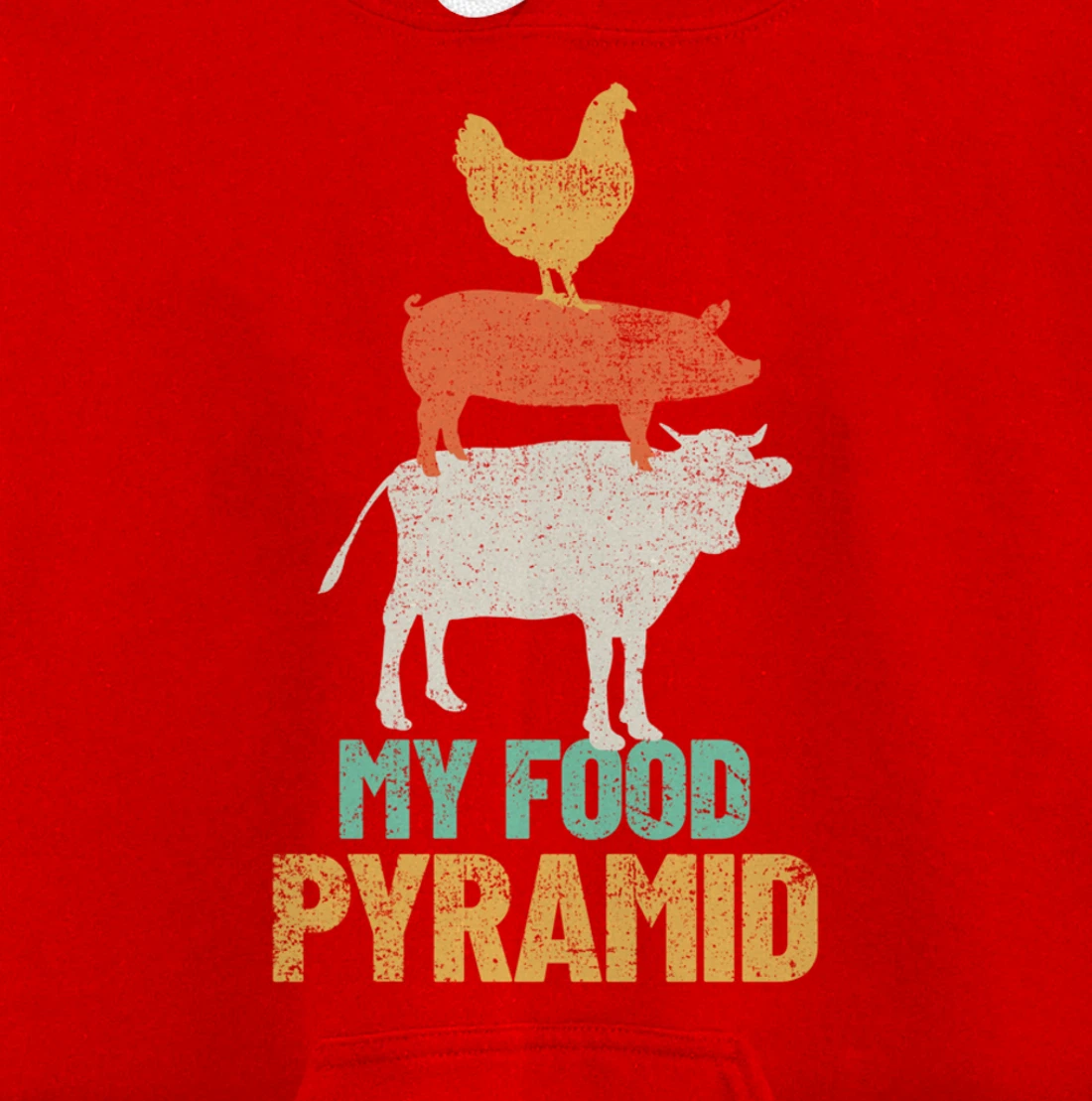 Carnivores Cow Pig Chicken Grilling BBQ Pullover Hoodie