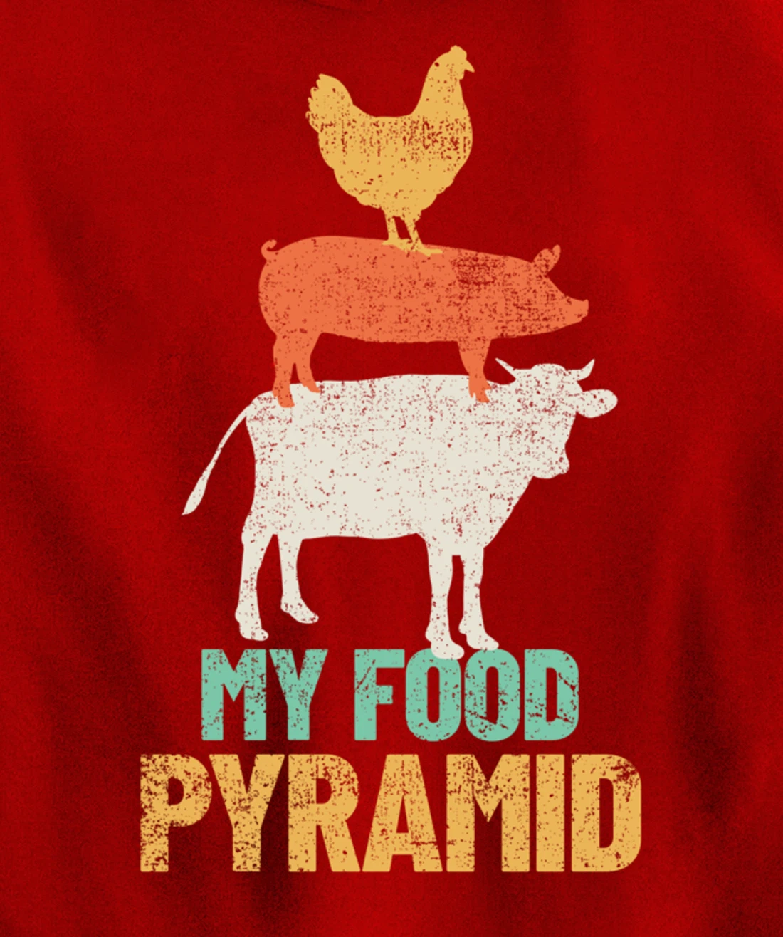 Carnivores Cow Pig Chicken Grilling BBQ Pullover Hoodie