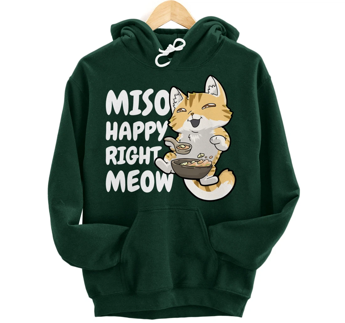 Miso Cat Japanese Anime Kawaii Neko Pullover Hoodie