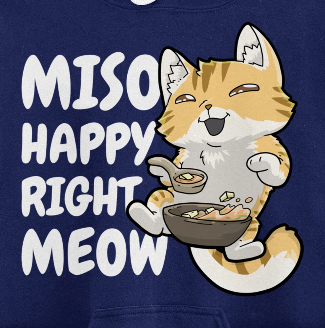 Miso Cat Japanese Anime Kawaii Neko Pullover Hoodie