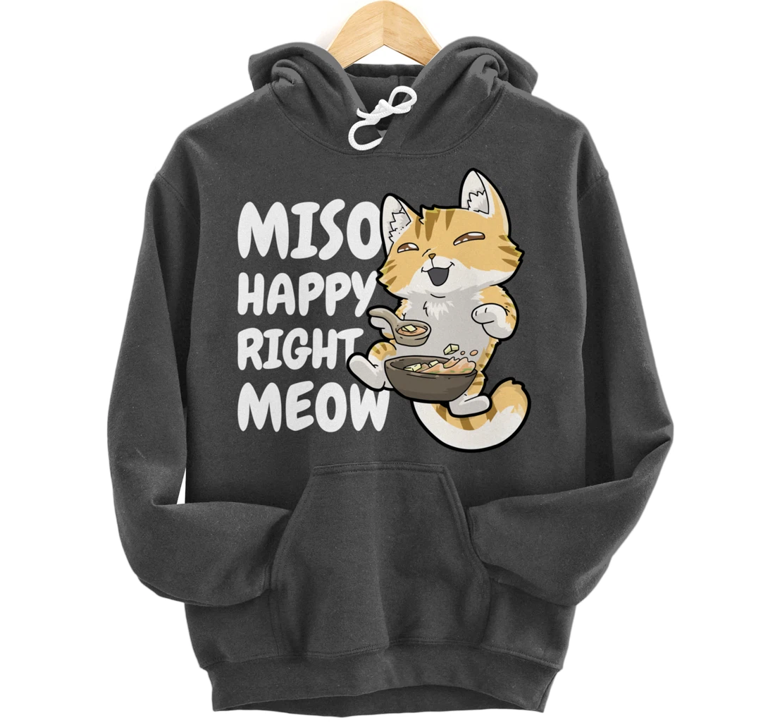 Miso Cat Japanese Anime Kawaii Neko Pullover Hoodie