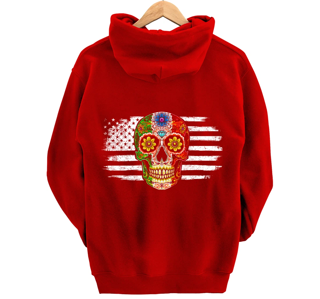 Sugar Skull Mexican Pullover Hoodie