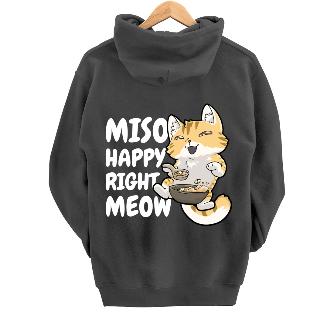 Miso Cat Japanese Anime Kawaii Neko Pullover Hoodie