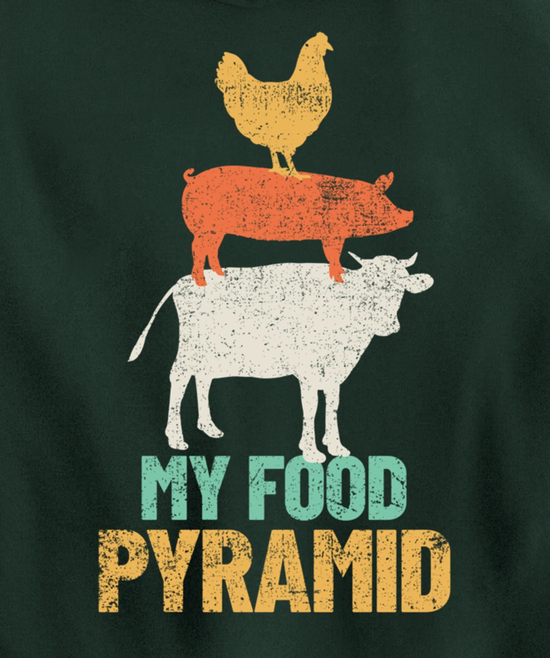 Carnivores Cow Pig Chicken Grilling BBQ Pullover Hoodie