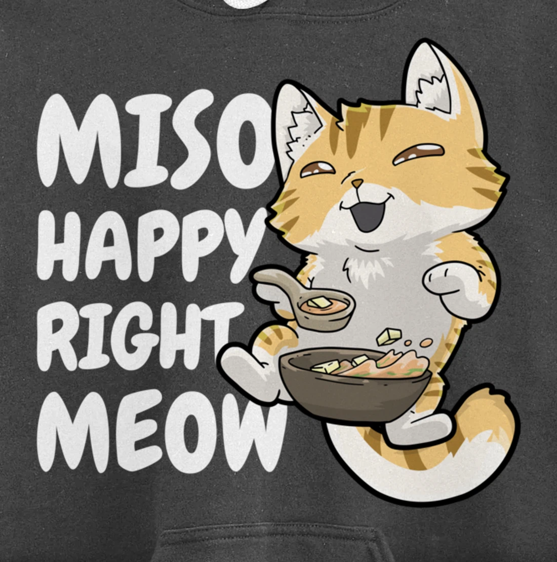 Miso Cat Japanese Anime Kawaii Neko Pullover Hoodie