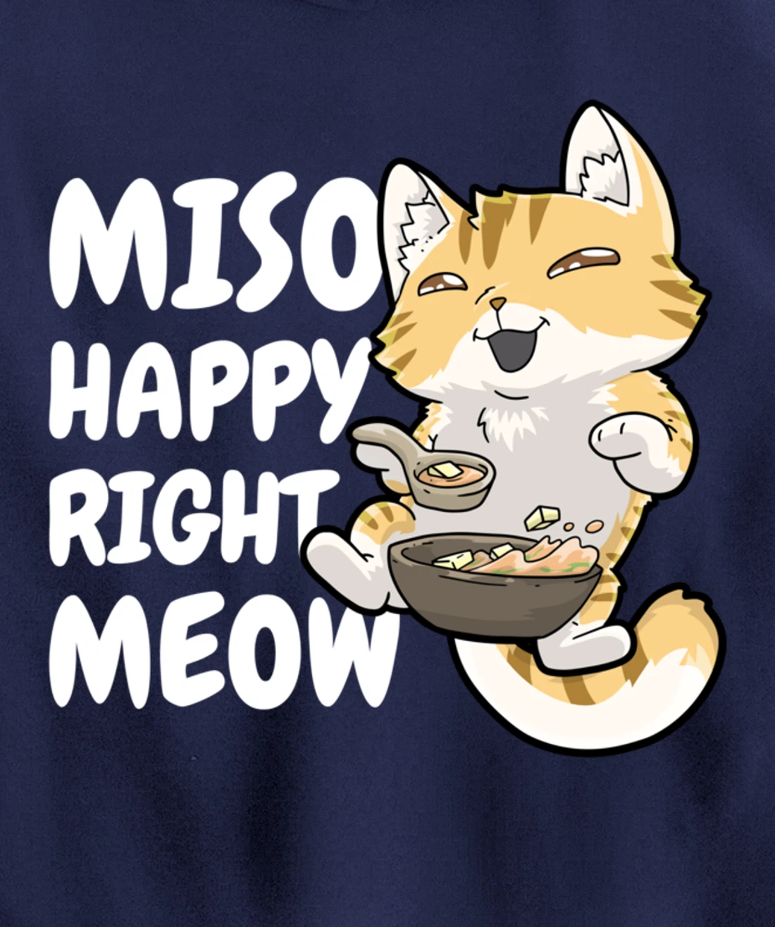 Miso Cat Japanese Anime Kawaii Neko Pullover Hoodie