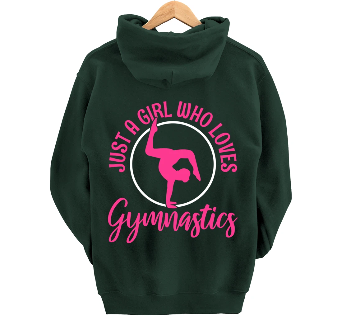 Gymnastics Gymnasts Just a Girl Who Loves Gymnastics Pullover Hoodie