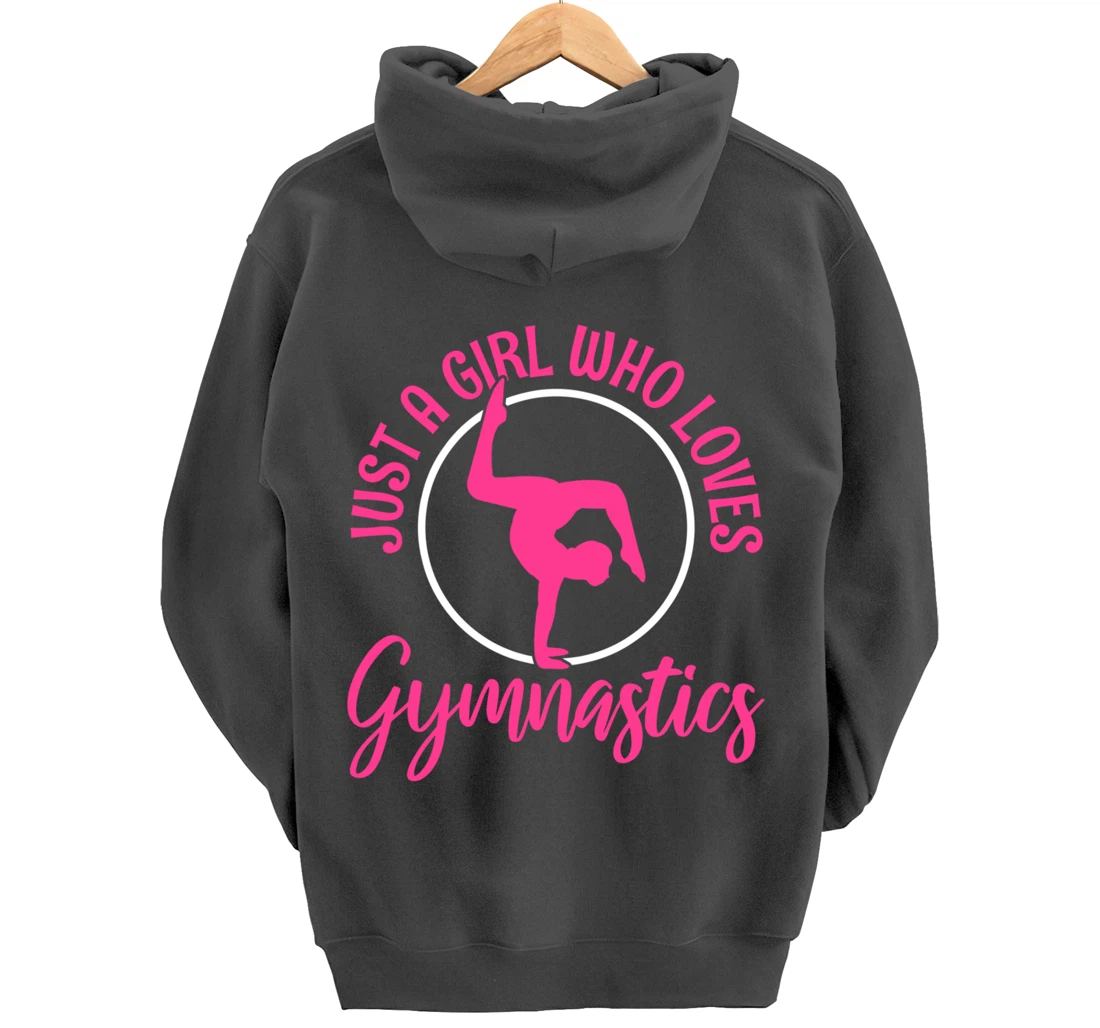 Gymnastics Gymnasts Just a Girl Who Loves Gymnastics Pullover Hoodie