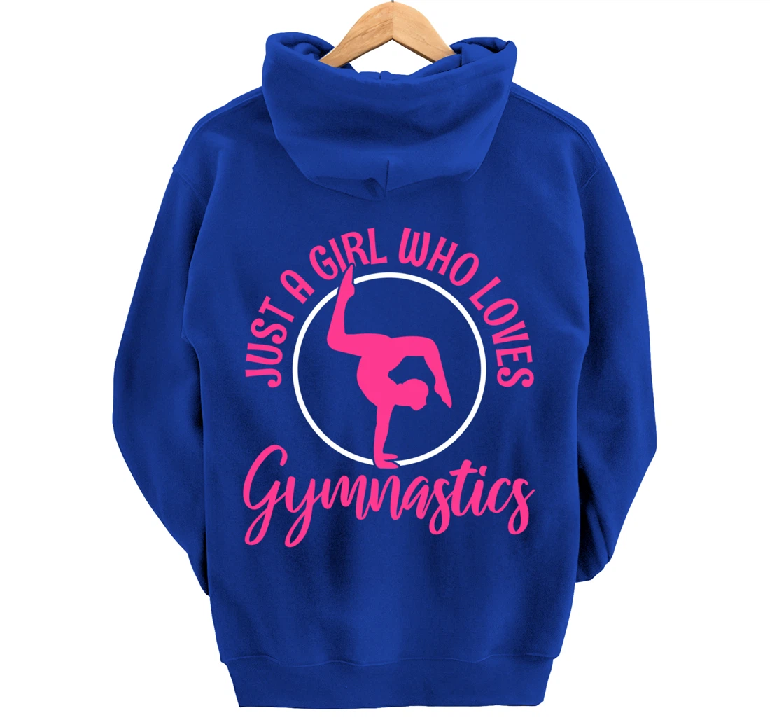 Gymnastics Gymnasts Just a Girl Who Loves Gymnastics Pullover Hoodie