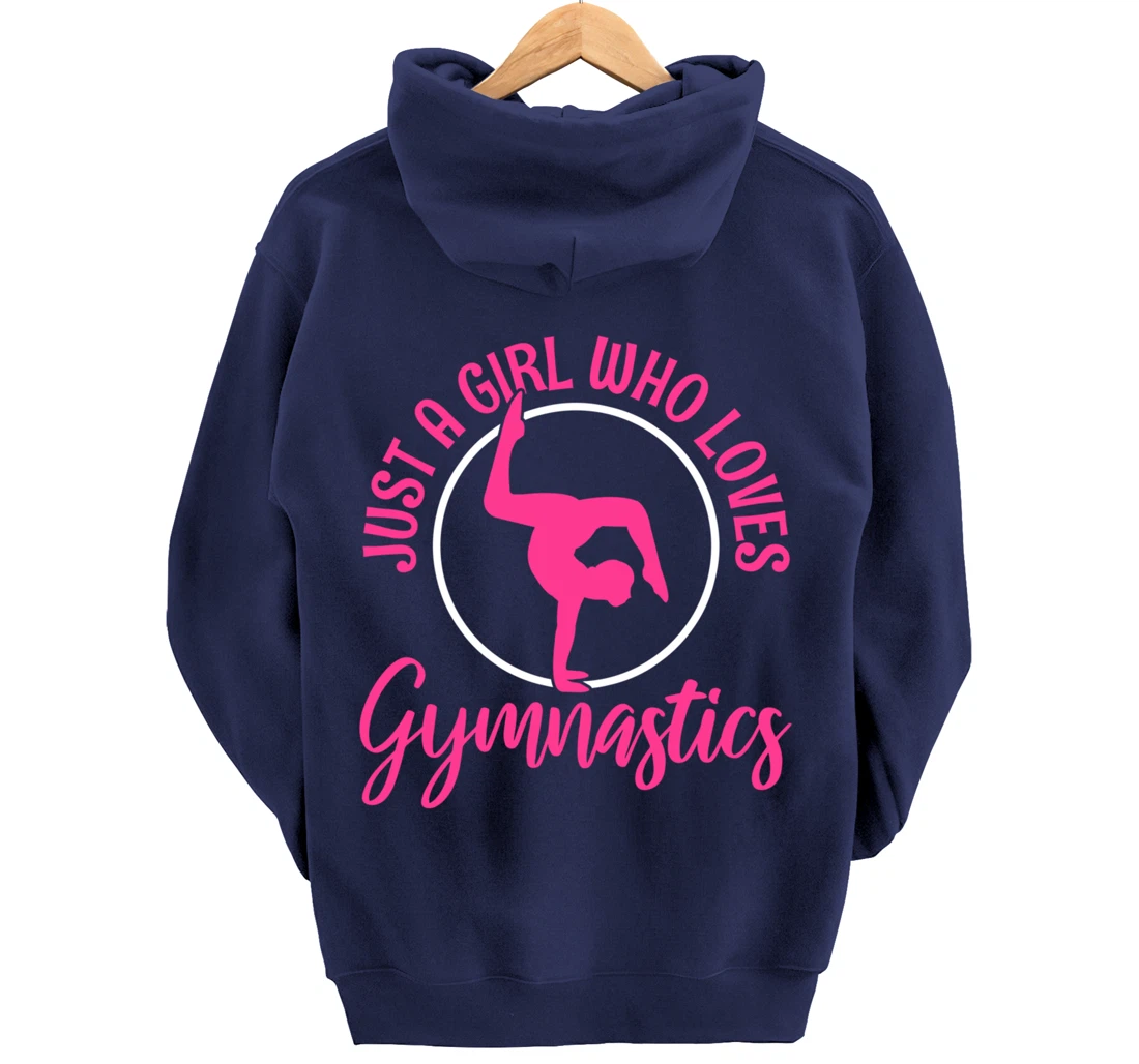 Gymnastics Gymnasts Just a Girl Who Loves Gymnastics Pullover Hoodie