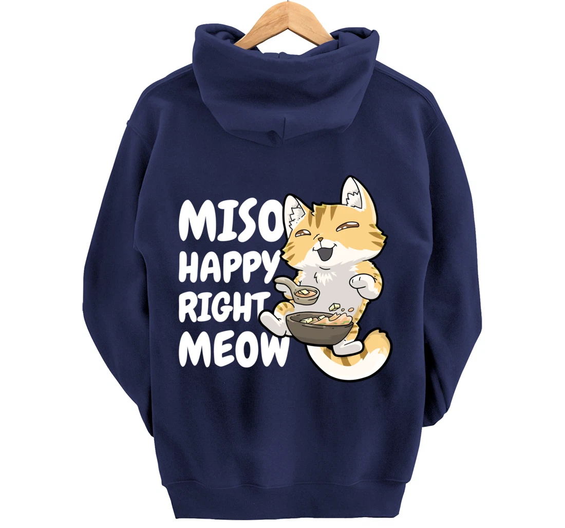 Miso Cat Japanese Anime Kawaii Neko Pullover Hoodie