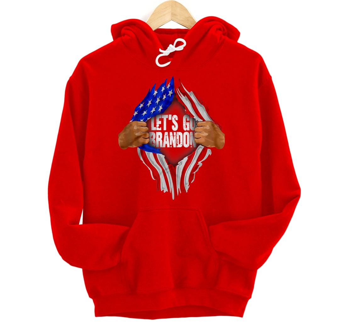 Let's Go Branson Brandon US Flag Conservative Anti Liberal Pullover Hoodie