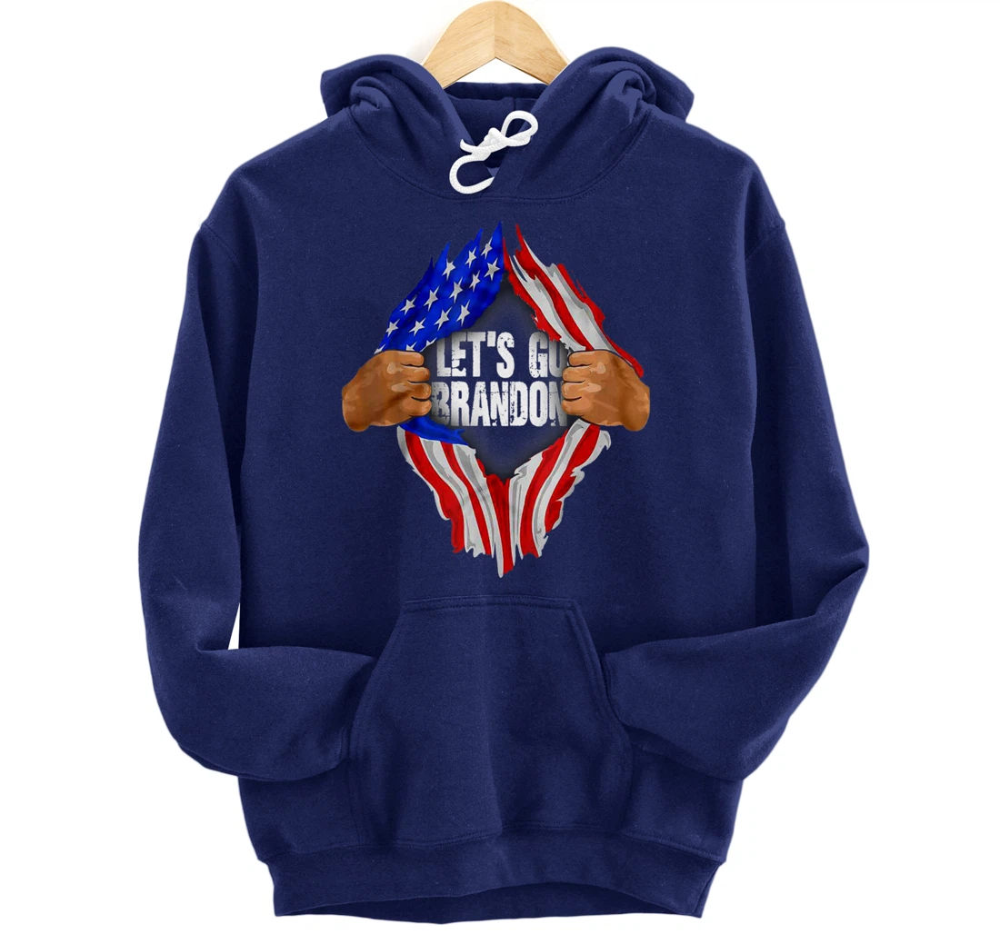 Let's Go Branson Brandon US Flag Conservative Anti Liberal Pullover Hoodie