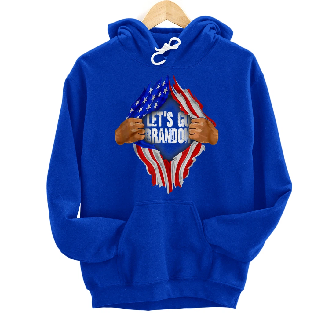 Let's Go Branson Brandon US Flag Conservative Anti Liberal Pullover Hoodie