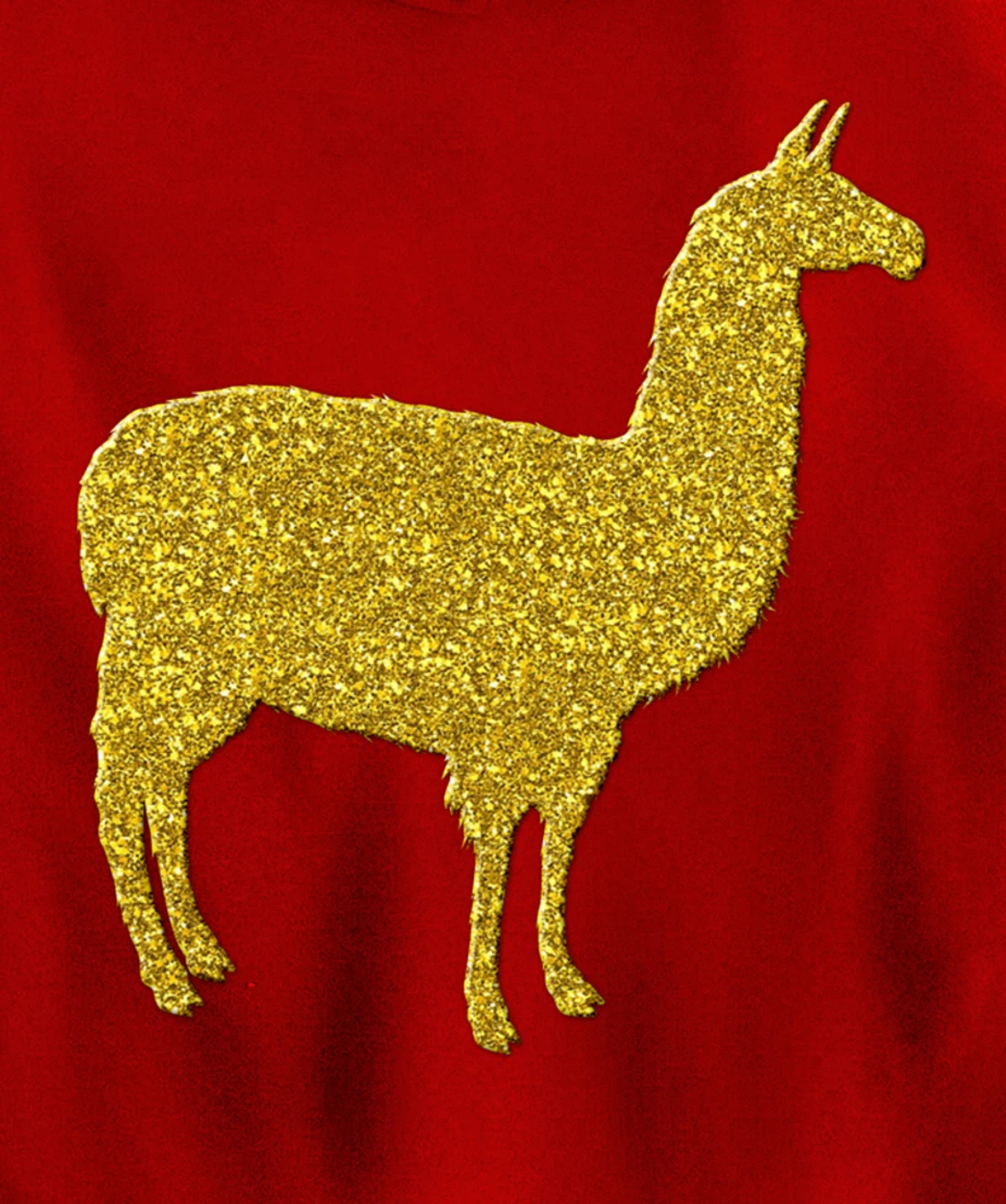 Llama alpaca Vintage, Golden retro animal symbol Pullover Hoodie