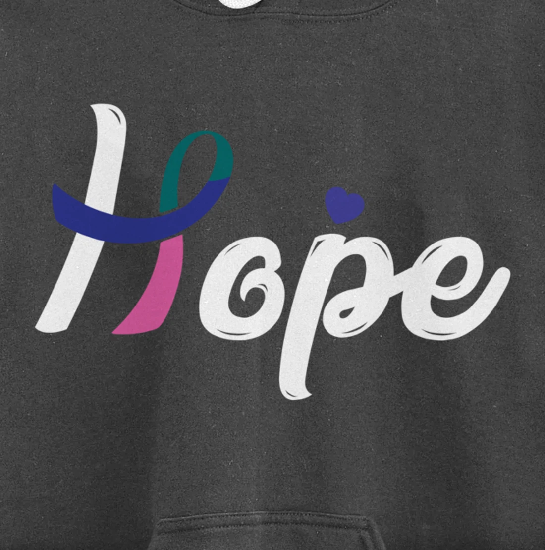 Thyroid Cancer Fight Cancer Ribbon Pullover Hoodie