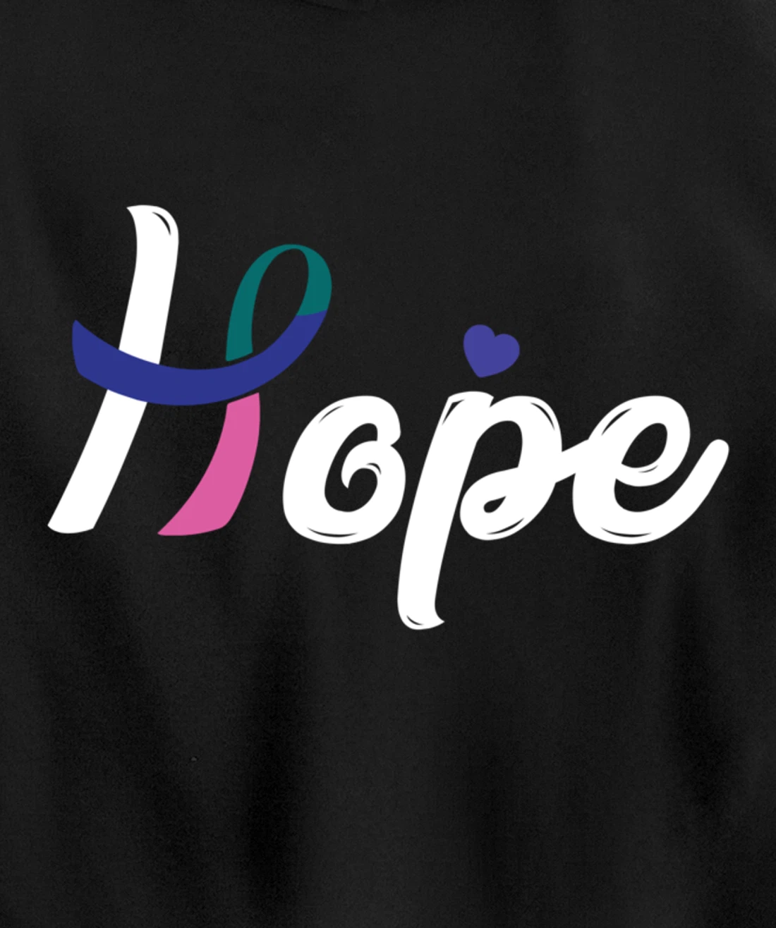 Thyroid Cancer Fight Cancer Ribbon Pullover Hoodie