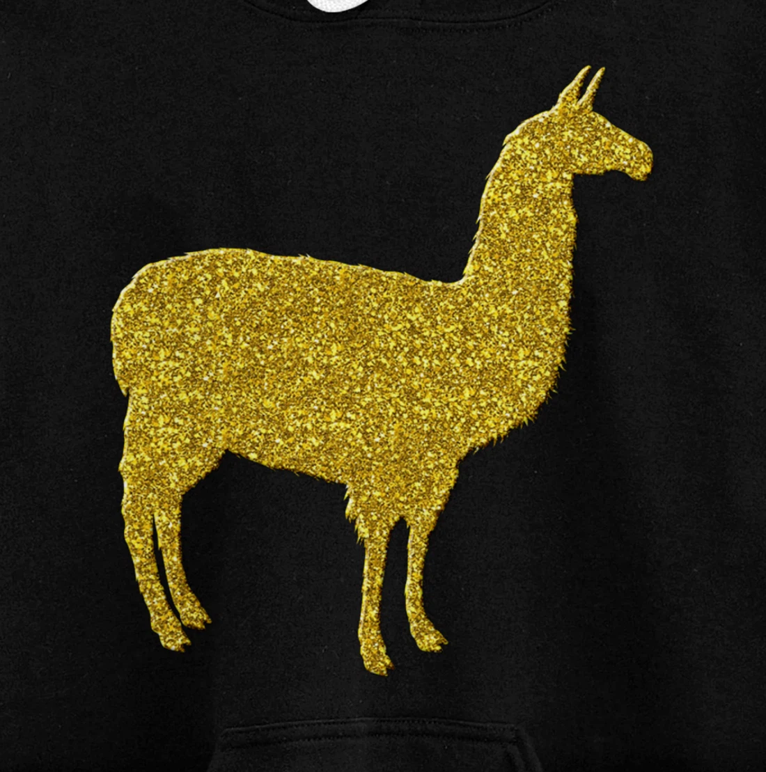 Llama alpaca Vintage, Golden retro animal symbol Pullover Hoodie