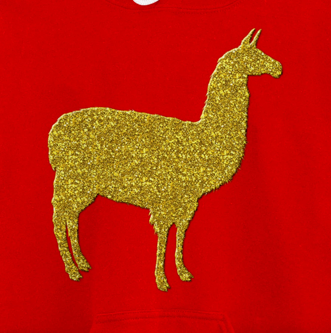 Llama alpaca Vintage, Golden retro animal symbol Pullover Hoodie