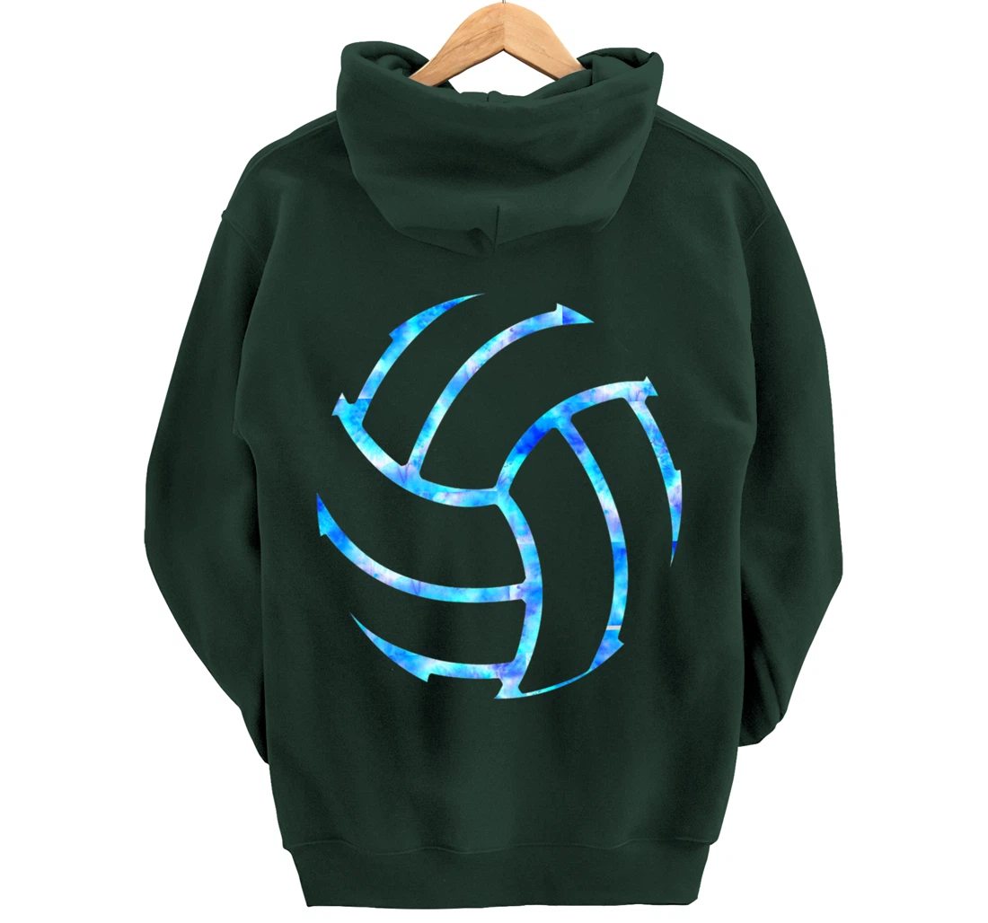 Volleyball stuff attire tie dye gift for a teen girl player Pullover Hoodie